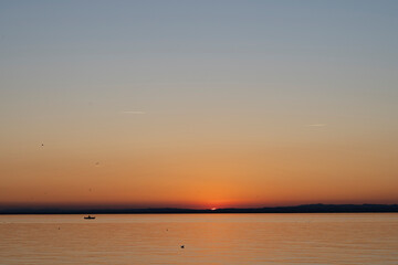 sunset on the Lake Garda