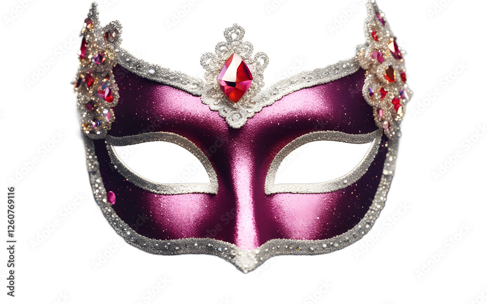 Aufkleber A fun party mask with glitter and sequins, isolated on a empty plain background