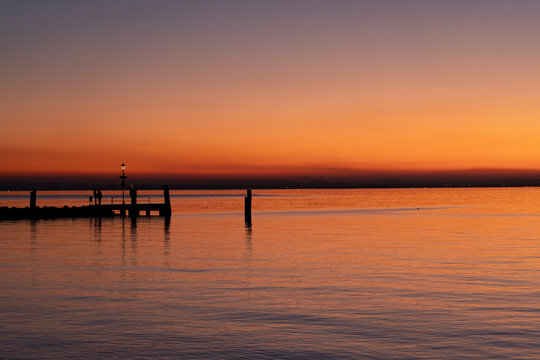 sunset on the Lake Garda