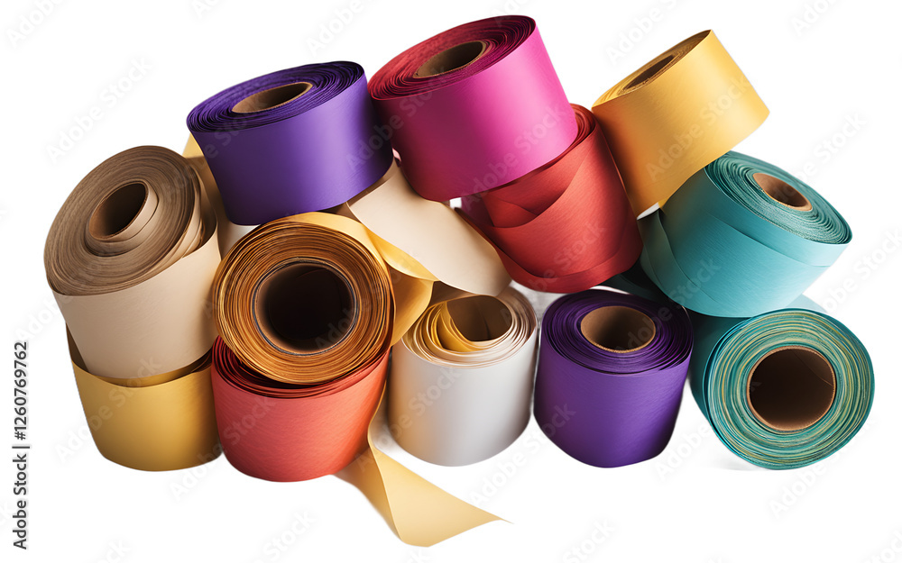 Aufkleber A party popper with colorful ribbons bursting out, isolated on a empty plain background