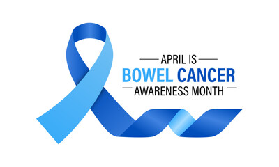 Bowel Cancer Awareness Month is observed every year in April to raise awareness about bowel cancer. Banner design, cards, prints, social networks, posters, flyers and background design templates.