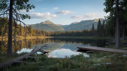lake in the mountains