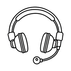 headphones icon isolated on white