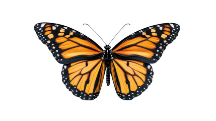 Fototapeta premium Vibrant monarch butterfly on transparent background
