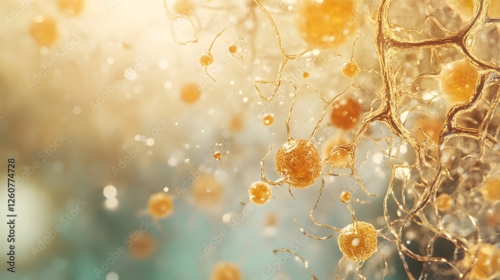 Poster captivating abstract close up of an autumn floral design with glowing natural lighting vibrant warm 