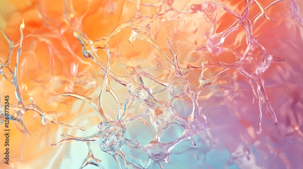 Poster Captivating abstract digital art featuring a mesmerizing display of vibrant fluid fractal patterns and dynamic swirling movement  This digital creation evokes a sense of imagination