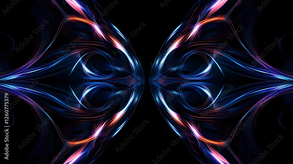 Poster Captivating abstract digital art featuring mesmerizing psychedelic fractal patterns with vibrant colors dynamic symmetry and a fluid ever changing energetic composition