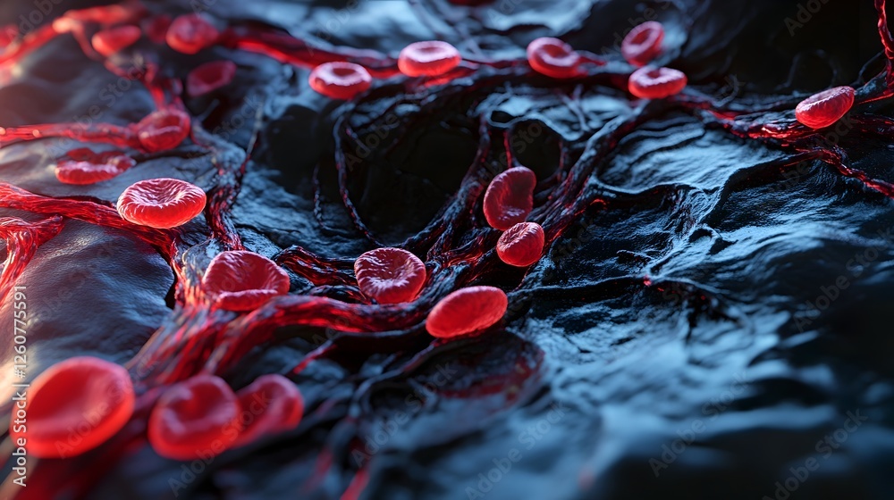 Leinwandbilder captivating abstract digital art image showcasing the intricate and mesmerizing microscopic structur