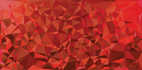 Naklejka premium Red ruby gemstone texture triangle poly prism background vector glowing illuminating mosaic pattern polygon geometric