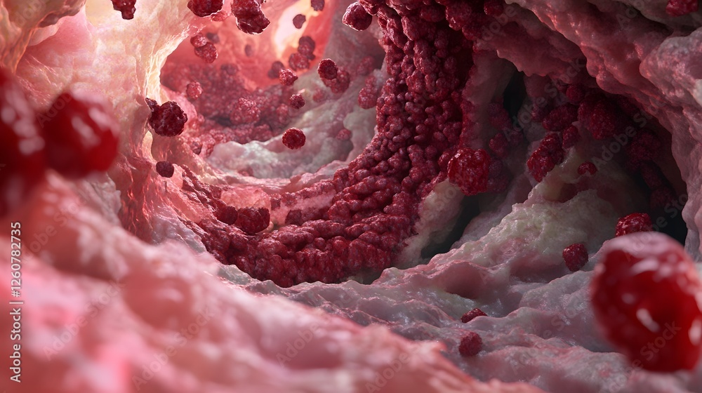 Poster captivating and intriguing microscopic abstract cellular textures and molecular patterns displayed i