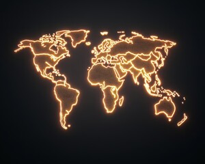 Abstract map glowing with sovereign bond markets in key regions, Government Bonds  Sovereign Bonds  Investment Strategy, global reach