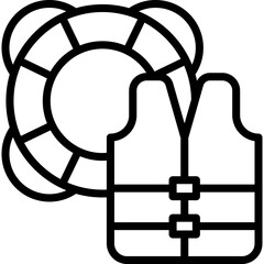 Lifesaver line icon
