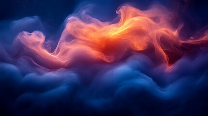 Fototapeta premium Abstract swirling cosmic nebula vibrant colors