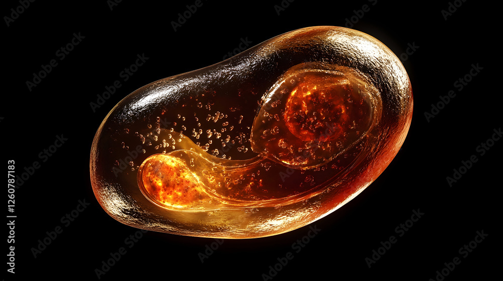 Poster captivating close up view of a mysterious and surreal fungal organism with vibrant colors intricate 