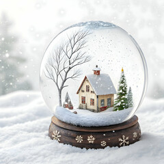 Merry christmas greetings with globe