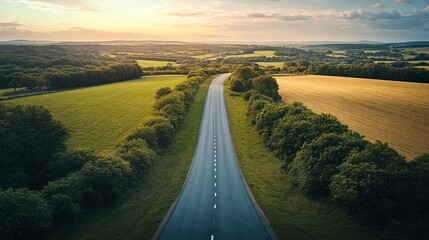 Obraz premium A two-photograph composite of the same road from different angles.