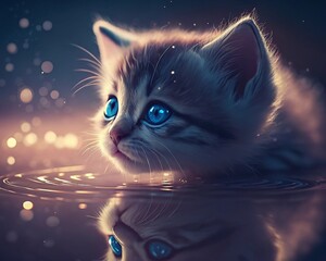 Holographic kitten sinking generative ai