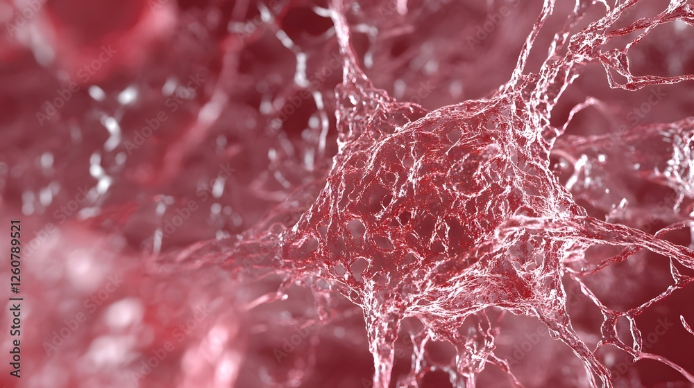 Aufkleber Captivating crimson splash of liquid motion and energy creating a dynamic abstract digital art composition with vivid colors intricate patterns and a sense of fluidity and chaos