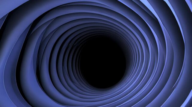 Spiral tunnel design with deep blue tones creating a sense of depth and movement