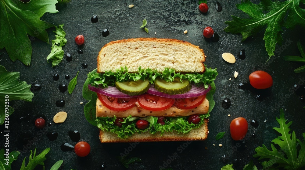 Wall mural Sandwich with Vegetables