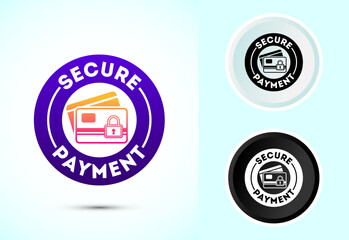 Secure payment icon design illustration, Payment safety sign for website, logo, app