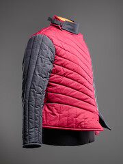 Historical fashion. Medieval knight cloth. Padded jacket gambeson.
