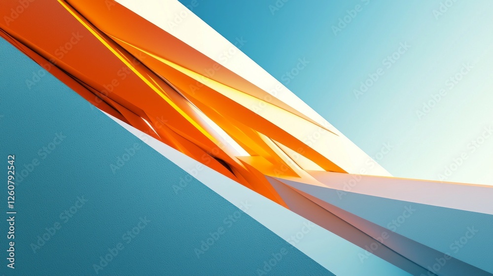 Poster bold lines and vibrant colors converge in an abstract composition that embodies the essence of conte