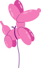 Fototapeta premium Birthday Ballon Dog Illustration