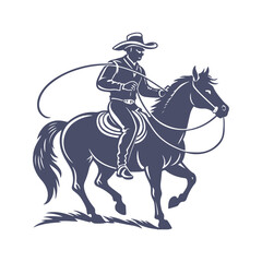 Cowboy Silhouettes Clip art Vector Illustration