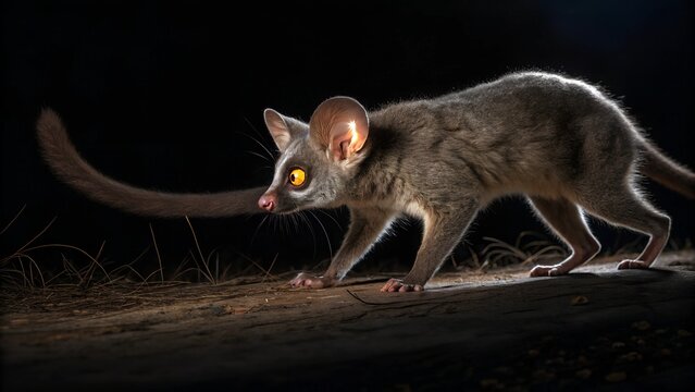 a bushy-tailed jird or similar small rodent-like animal