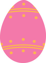 Colorful Easter egg on transparent background. Easater egg vector illustration