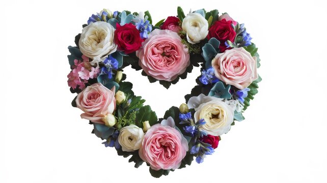 Illustration Design von Blumen in Herz-Form