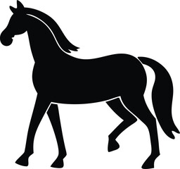 Horse silhouette vector style with white background