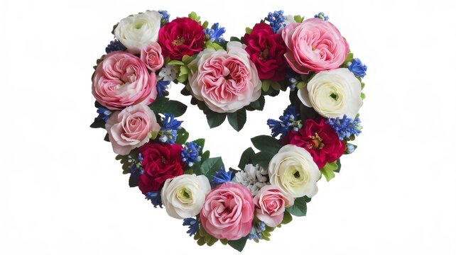 Illustration Design von Blumen in Herz-Form