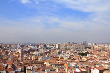 Valencia city skyline, Spain