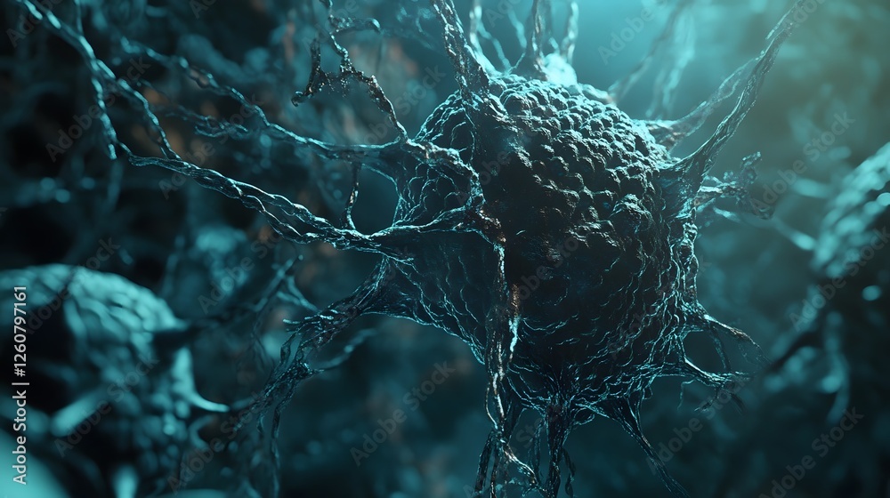 Poster Captivating Microscopic Patterns Reveal the Hidden Beauty of the Microcosm  This image showcases the intricate and mesmerizing structures found within the microscopic world