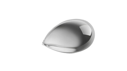 Mercury drop splashing with transparent background