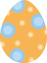 Colorful Easter egg on transparent background. Easater egg vector illustration