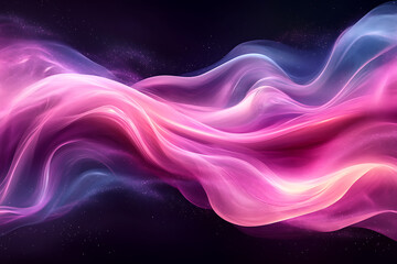 An abstract digital banner featuring a data connection theme in black and violet neon colors