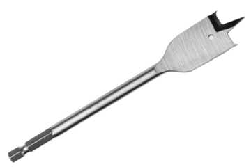 Spade drill bit on a white background.