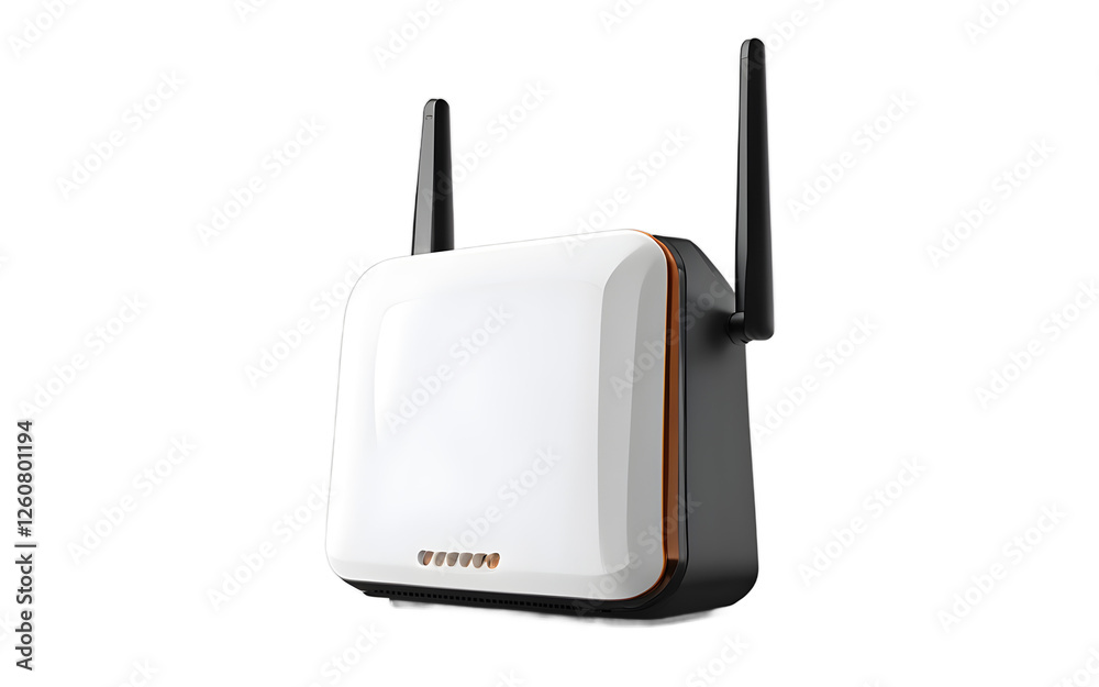 Aufkleber A WiFi range extender with external antennas, isolated on a empty plain background