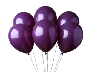 Celebration balloons party venue indoor isolated on transparent background, png