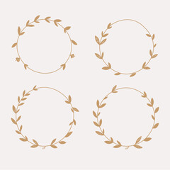 Gold laurel wreaths, Laurel wreath set, laurel wreath collection	
