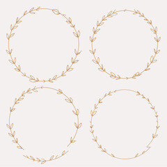 Gold laurel wreaths, Laurel wreath set, laurel wreath collection
