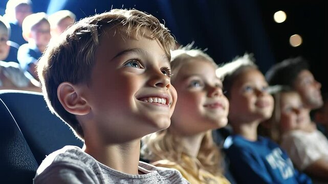 Family Watching Movie Dubbed in Multiple Languages