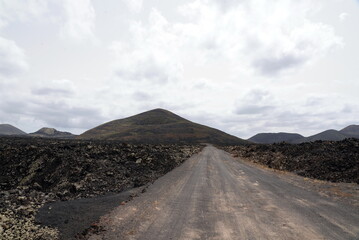 Schotterpiste bei Mancha Blanca auf Lanzarote