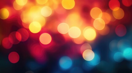 Obraz premium Colorful bokeh lights background. Blurred circle shapes. Multicolored blurry lights bokeh defocused abstract background for events.