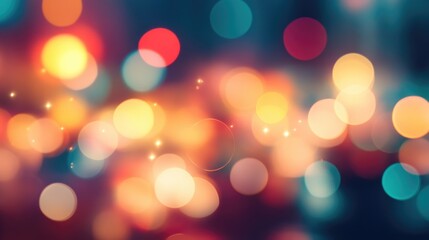 Obraz premium Colorful bokeh lights background. Blurred circle shapes. Multicolored blurry lights bokeh defocused abstract background for events.