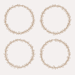 Gold laurel wreaths, Laurel wreath set, laurel wreath collection	