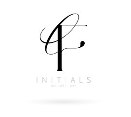 EF Typography Initial Letter Brand Logo, EF brand logo, EF monogram Wedding logo, abstract logo design	